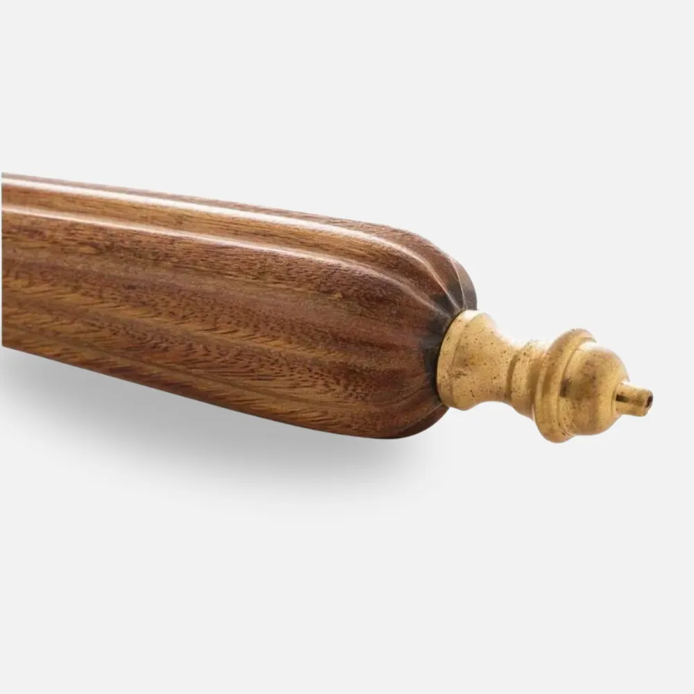 Lupa Decorativa Metal Madeira Dourada 26x10x2 Cm Rojemac